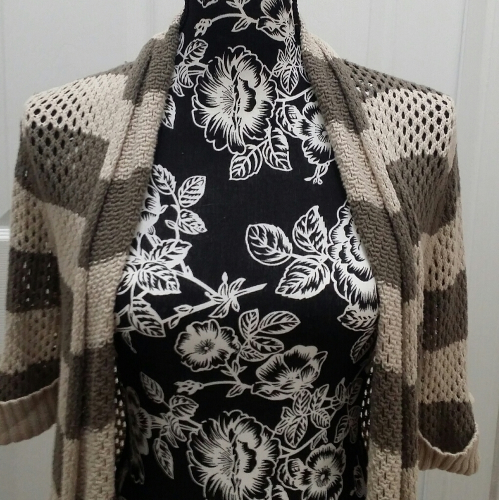 Crocheted waterfall cardigan